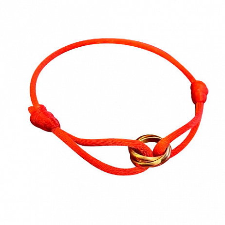 Браслет Cartier Trinity из розового золота на шнурке B6069100