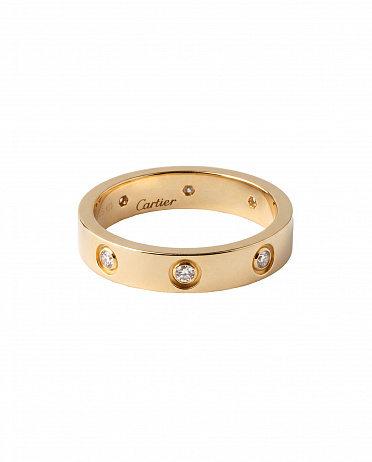 Кольцо Cartier Love из желтого золота с природными бриллиантами размеры: 15.5(49), 16(50), 16.25(51), 17.75(56)