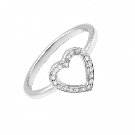 Кольцо Tiffany & Co. Metro Heart из платины с природными бриллиантами 15.75(49) размер