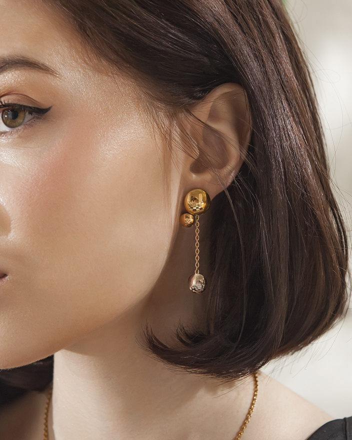 Серьги Cartier из желтого, розового, белого золота 750 пробы