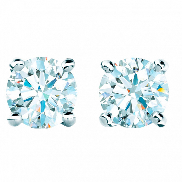 Пусеты Tiffany & Co. из платины с бриллиантами