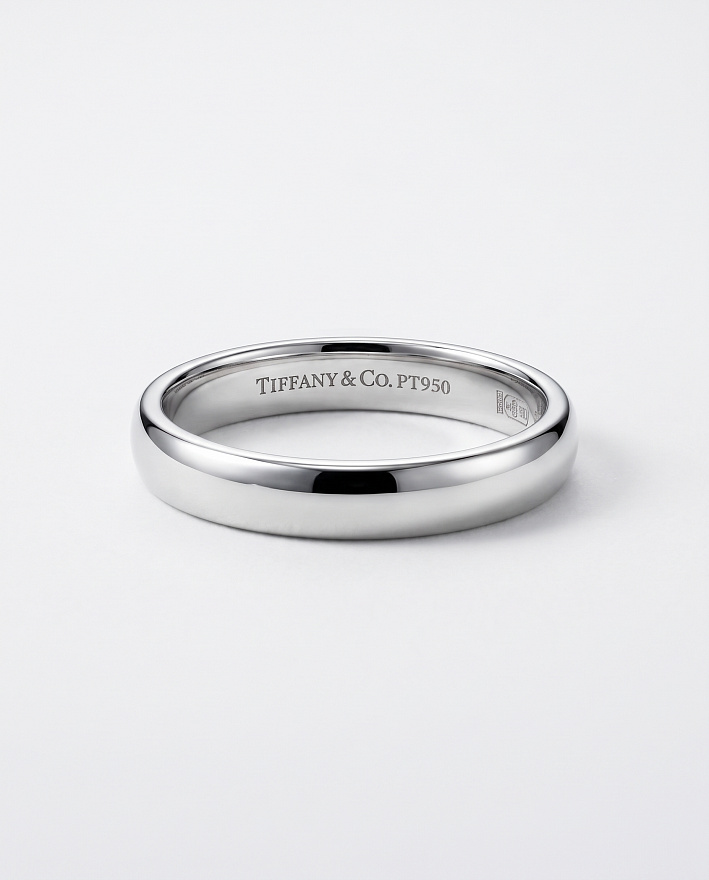 Обручальное кольцо Tiffany & Co.  Forever из платины 17.5(55) размер
