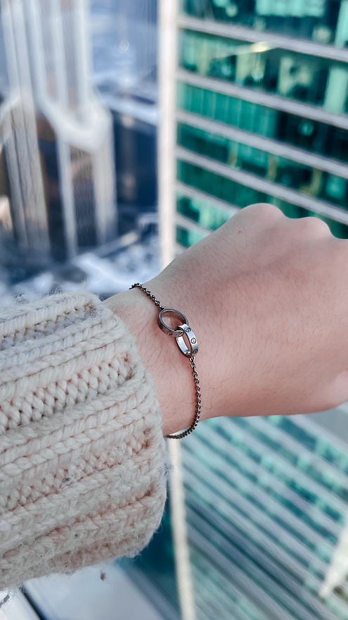 Браслет Cartier Love из белого золота 18 размер