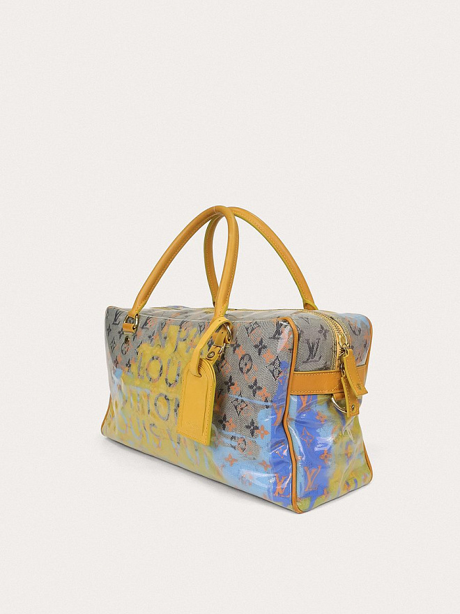 Сумка Louis Vuitton Richard Prince Jaune Denim Defile Weekender PM Pulp