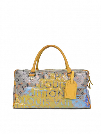 Сумка Louis Vuitton Richard Prince Jaune Denim Defile Weekender PM Pulp