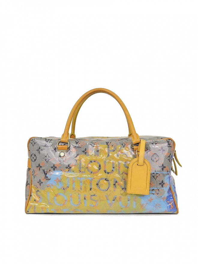 Сумка Louis Vuitton Richard Prince Jaune Denim Defile Weekender PM Pulp