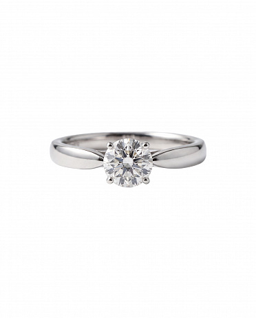 Кольцо Tiffany & Co. Harmony™ из платины с бриллиантом 15.5(49) размер