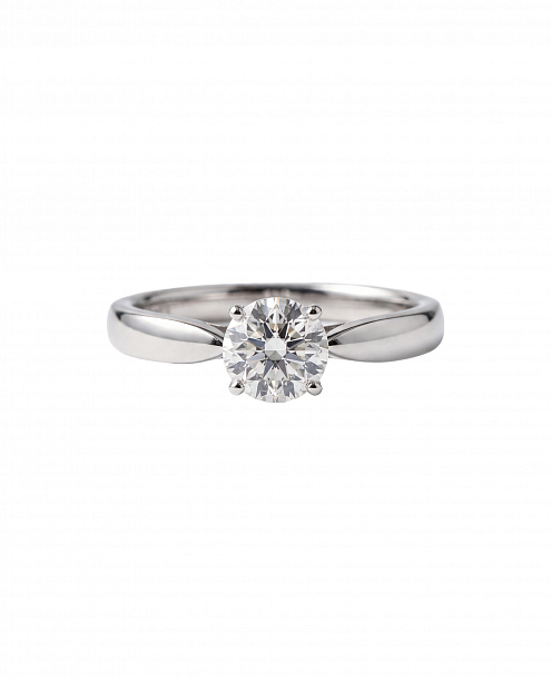 Кольцо Tiffany & Co. Harmony™ из платины с бриллиантом 15.5(49) размер