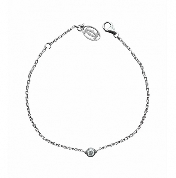 Браслет Cartier D`Amore из белого золота с бриллиантом