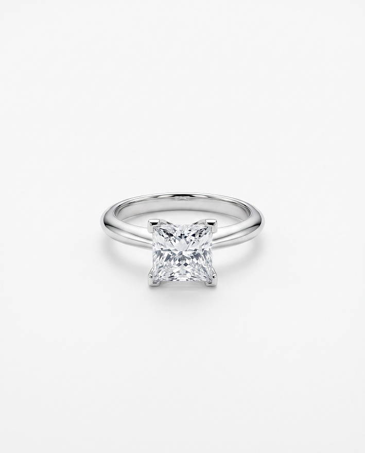 Кольцо Tiffany & Co. из платины с природным бриллиантом 15.75 (49) размер
