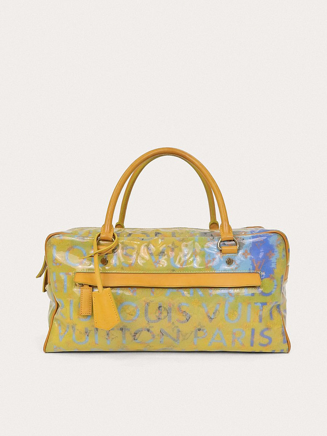 Сумка Louis Vuitton Richard Prince Jaune Denim Defile Weekender PM Pulp