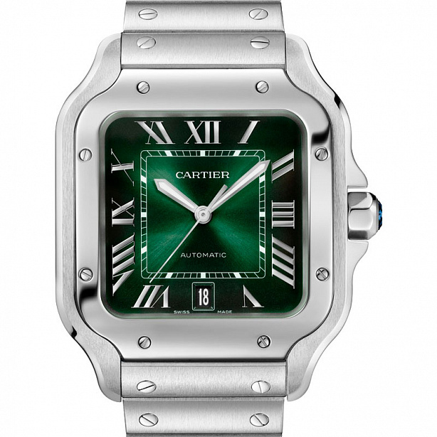 Часы Cartier Santos Large Green 39.8 WSSA0062