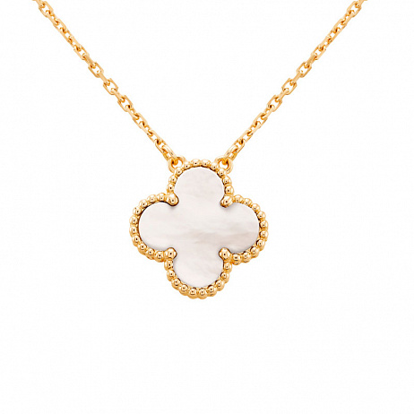 Подвеска Van Cleef & Arpels Vintage Alhambra из желтого золота с природным перламутром VCARA45900