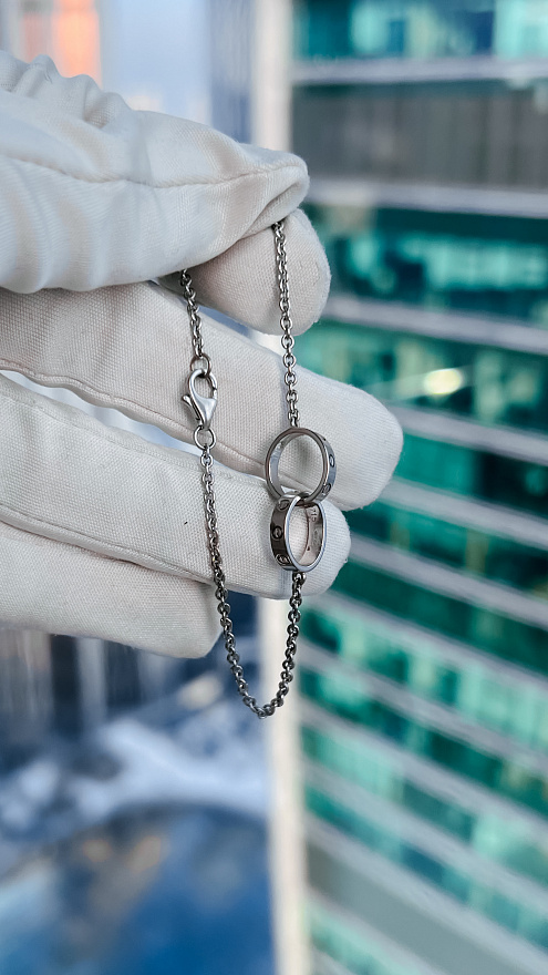 Браслет Cartier Love из белого золота 18 размер