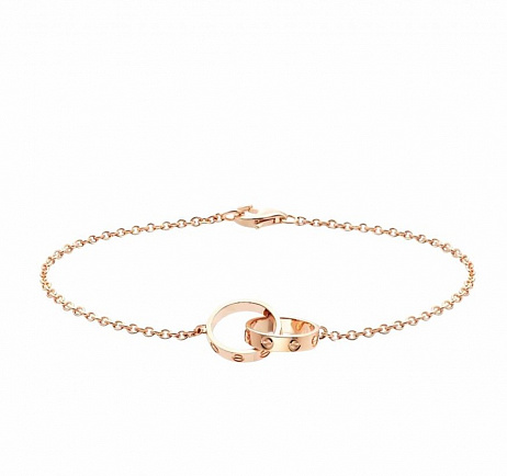 Браслет Cartier Love из розового золота размеры: 16, 17, 18, 19