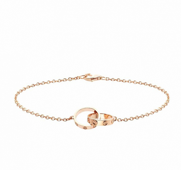 Браслет Cartier Love из розового золота размеры: 16, 17, 18, 19