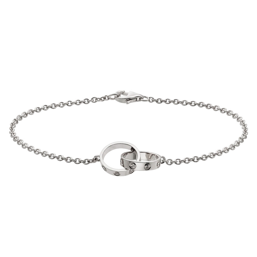 Браслет Cartier Love из белого золота 18 размер