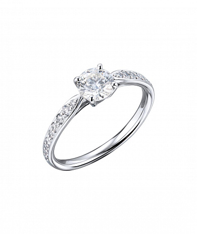 Кольцо Tiffany & Co. Harmony™ из платины с бриллиантами 16.25(51) размер