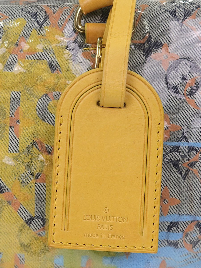Сумка Louis Vuitton Richard Prince Jaune Denim Defile Weekender PM Pulp