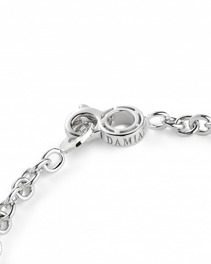 Браслет Damiani D.Side из белого золота с бриллиантами и бирюзой