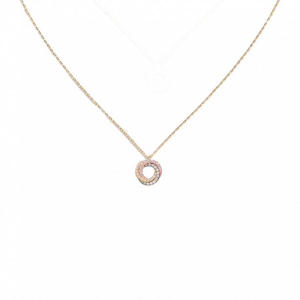 Колье Cartier Trinity из белого, желтого и розового золота с бриллиантами