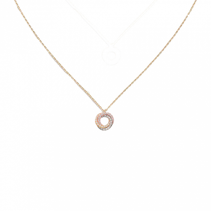Колье Cartier Trinity из белого, желтого и розового золота с бриллиантами