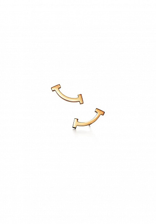 Пусеты Tiffany & Co. T Smile из желтого золота