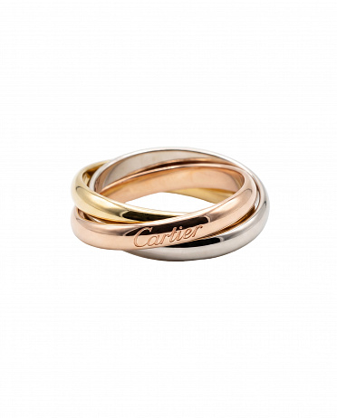 Кольцо Cartier Trinity MM из белого, желтого и розового золота размеры: 15.25(48), 15.5(49), 16(50), 16.25(51), 16.5(52), 16.75(53), 17(54), 17.75(56)