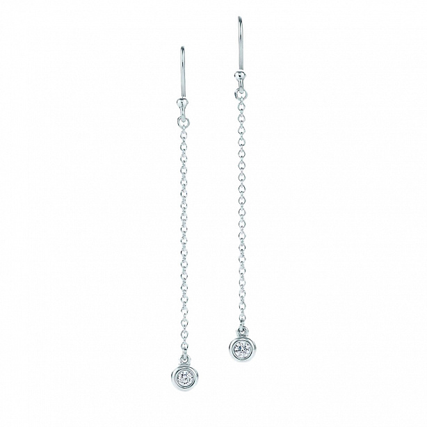 Серьги Tiffany & Co. Peretti Diamonds by the Yard из серебра с бриллиантом