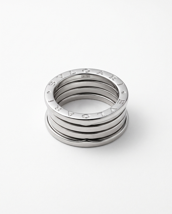 Кольцо Bvlgari B.Zero1 XX Anniversary из белого золота размеры: 17(54), 17.75(56)