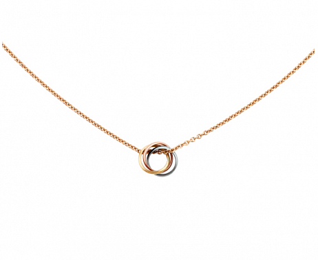 Колье Cartier Trinity из белого, желтого и розового золота