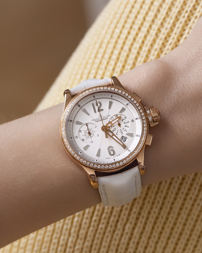 Часы Jaeger-LeCoultre Master Compressor 37mm 18k Rose Gold Diamonds 148.2.31