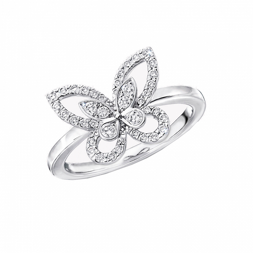Кольцо Graff Butterfly из белого золота с бриллиантами 15.75(49) размер