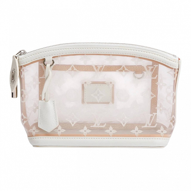Клатч Louis Vuitton White Monogram Transparence Lockit Clutch