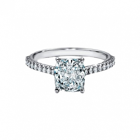 Кольцо Tiffany & Co. Novo™ из платины с бриллиантами 15.25(48) размер